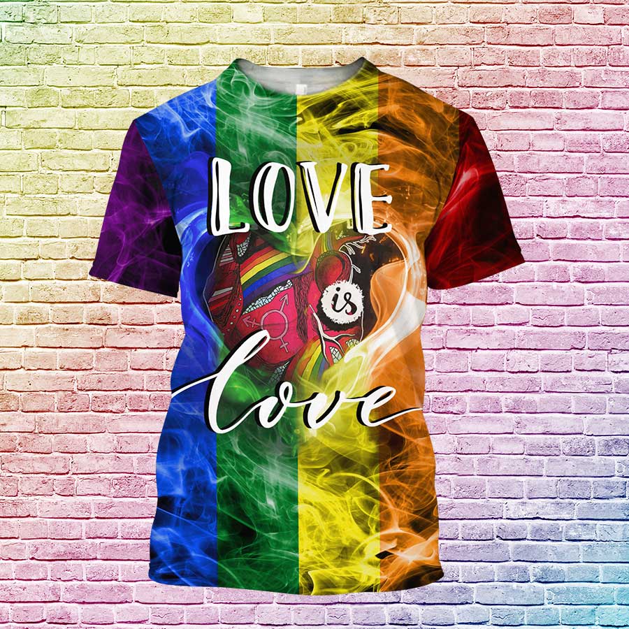 T Shirt For Gaymer/ Love Is Love 3D Shirt For Pride Month/ Gift For Gay Man