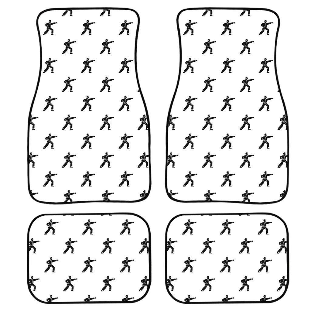 Karate Fighter Pattern Print Front And Back Car Floor Mats/ Front Car Mat
