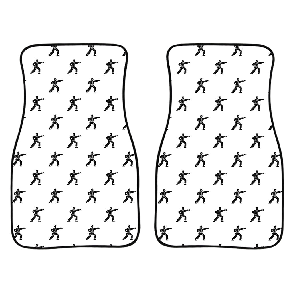 Karate Fighter Pattern Print Front And Back Car Floor Mats/ Front Car Mat