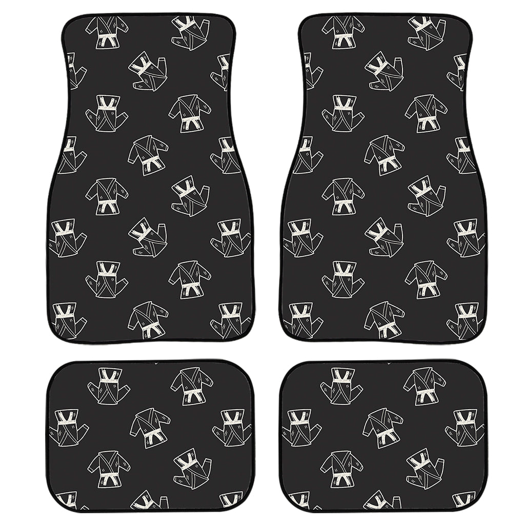 Karate Gi Pattern Print Front And Back Car Floor Mats/ Front Car Mat