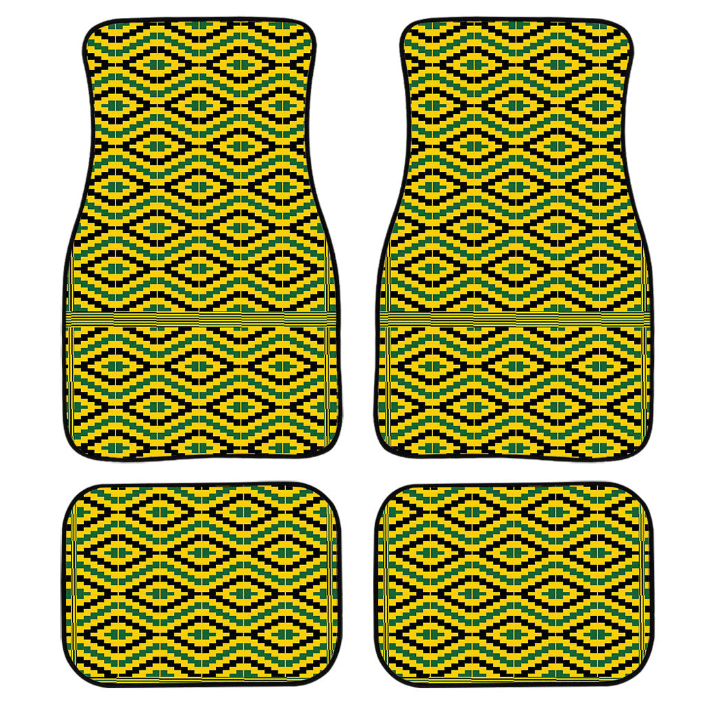 Kente African Pattern Print Front And Back Car Floor Mats/ Front Car Mat