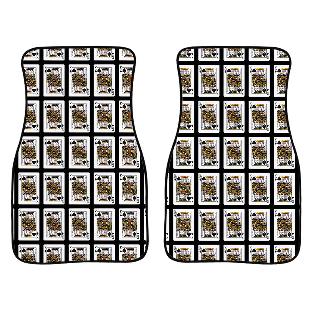 King Of Spades Playing Card Pattern Print Front And Back Car Floor Mats/ Front Car Mat