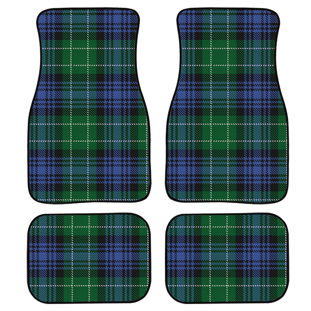 Knitted Scottish Plaid Print Front And Back Car Floor Mats/ Front Car Mat