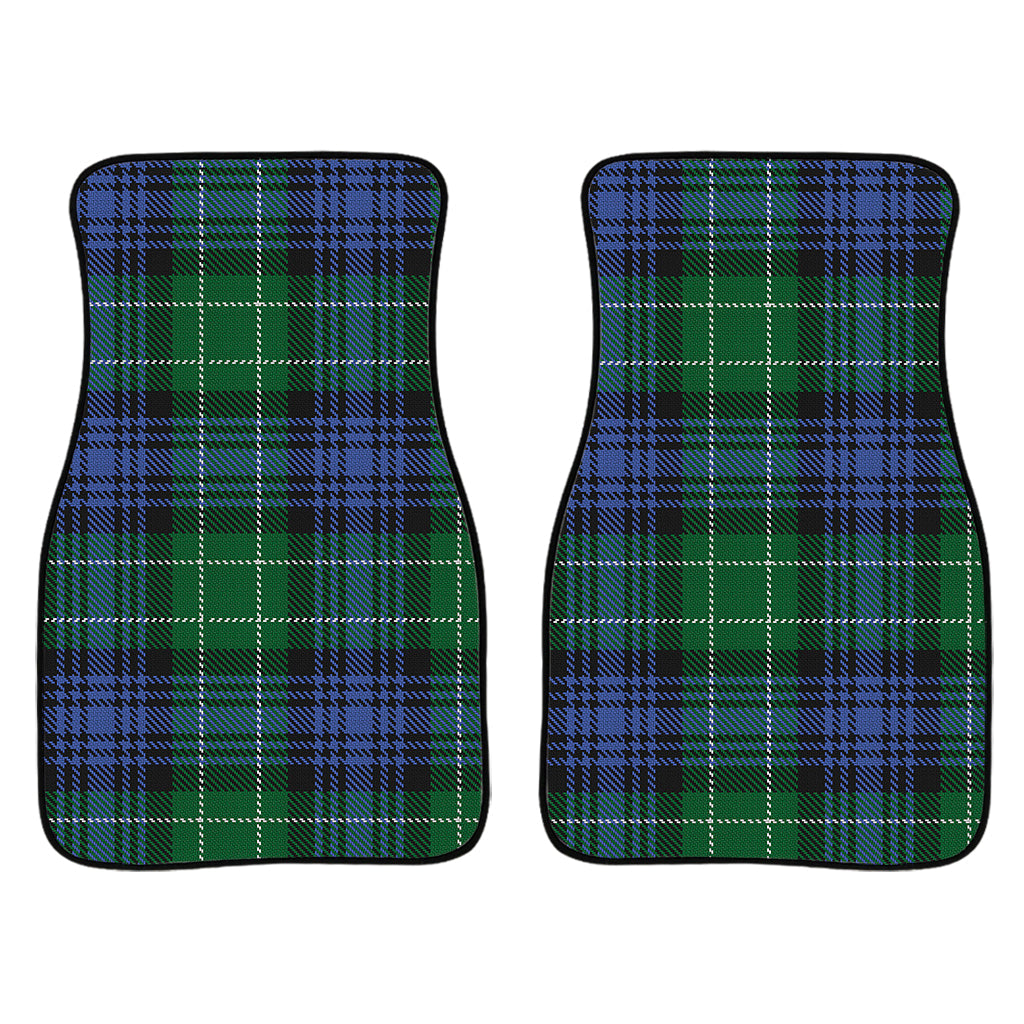 Knitted Scottish Plaid Print Front And Back Car Floor Mats/ Front Car Mat