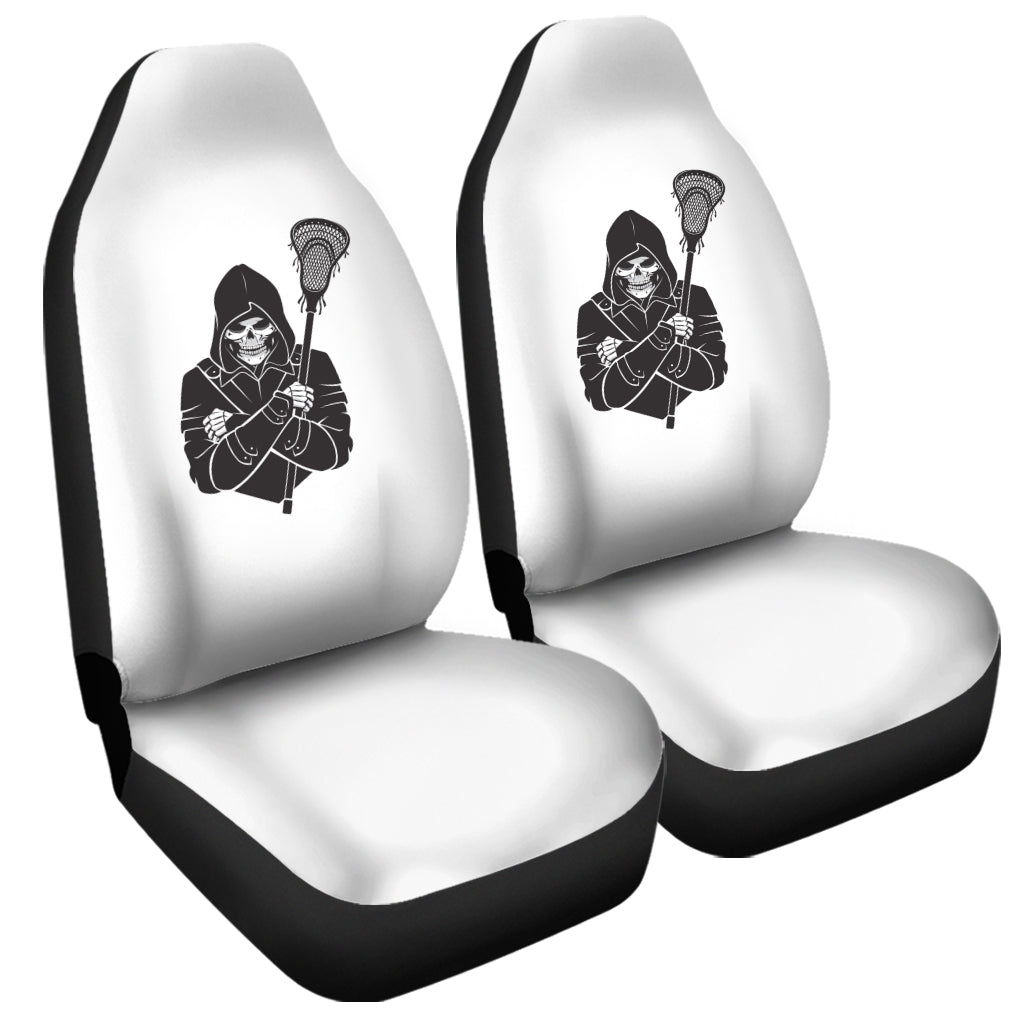 Lacrosse Skull Print Universal Fit Car Seat Covers