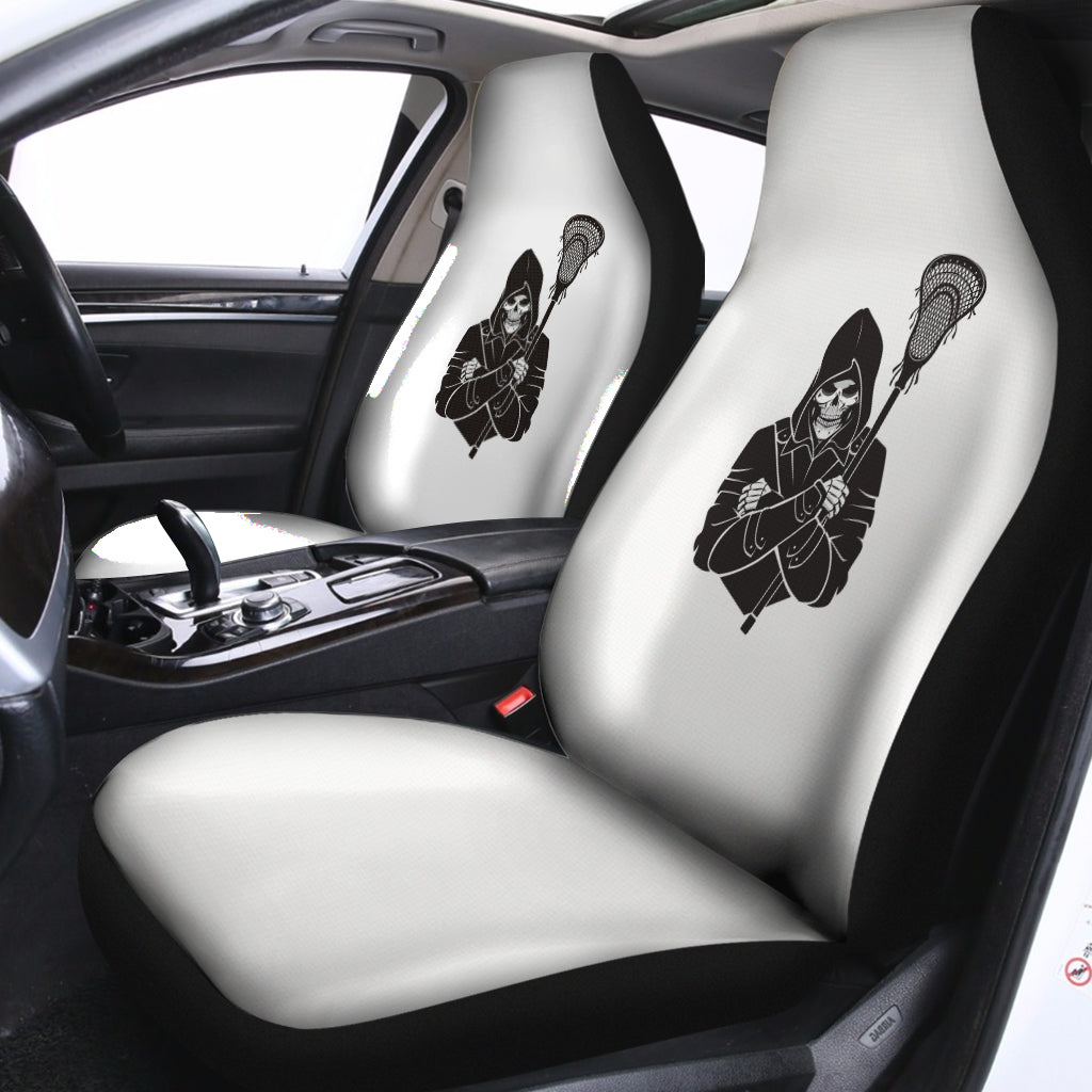 Lacrosse Skull Print Universal Fit Car Seat Covers