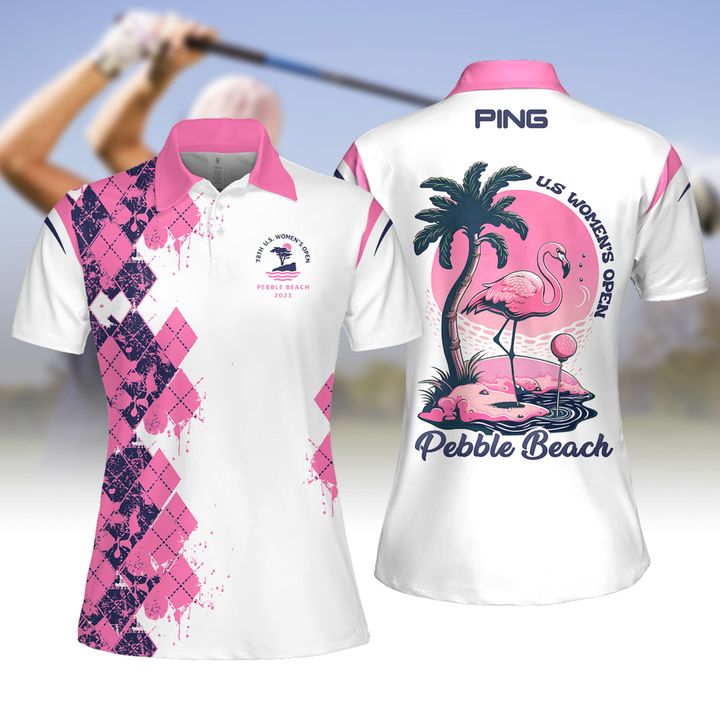 U.S Op Pebble beach Women Short Sleeve Polo Shirt/ Sleeveless Polo Shirt/ Ladies Sleeveless Golf Shirt