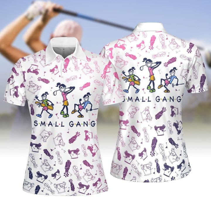 Small Gang Gradient Pattern Women Golf Apparels