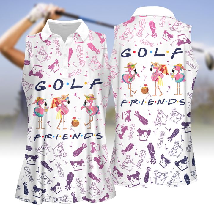 Golf Friends Summer Version Women Golf Apparels/ Women Short Sleeve Polo Shirt/ Sleeveless Polo Shirt