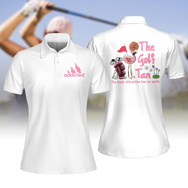 Addicted The Golf Tan Flamingo Women Golf Apparel
