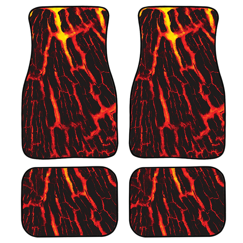 Lava Burning Print Front And Back Car Floor Mats/ Front Car Mat