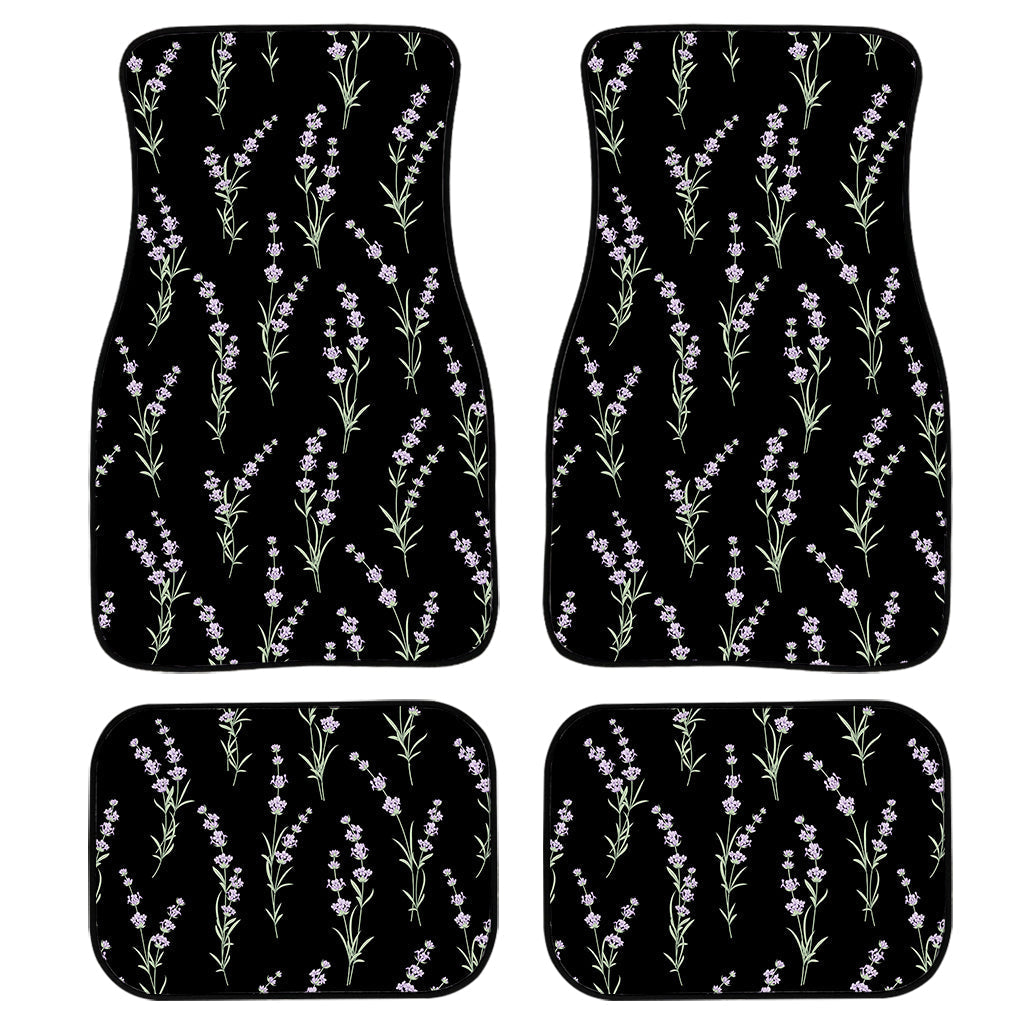 Lavender Flowers Pattern Print Front And Back Car Floor Mats/ Front Car Mat