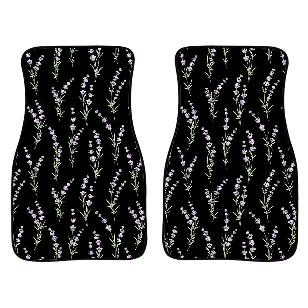 Lavender Flowers Pattern Print Front And Back Car Floor Mats/ Front Car Mat