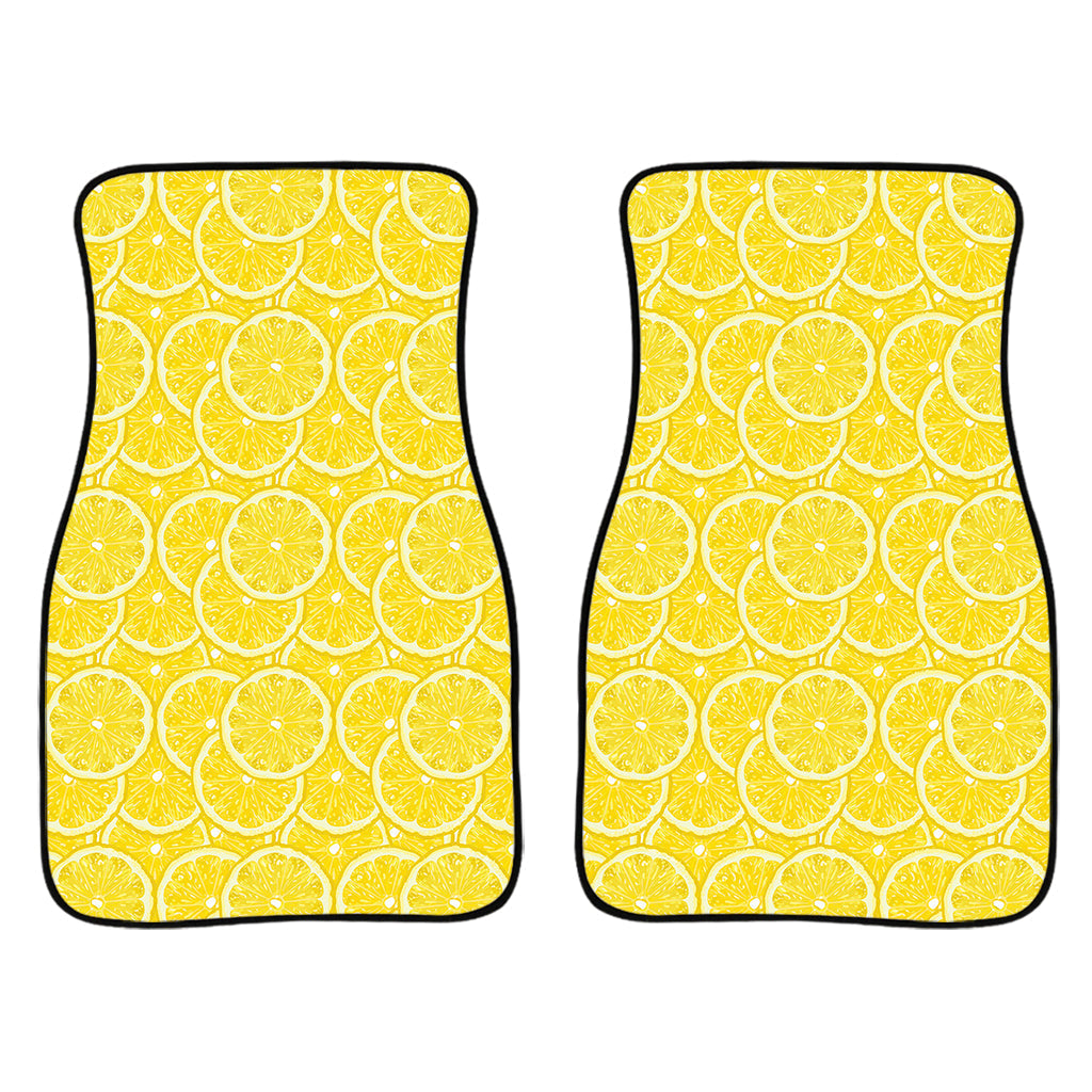 Lemon Slices Pattern Print Front And Back Car Floor Mats/ Front Car Mat