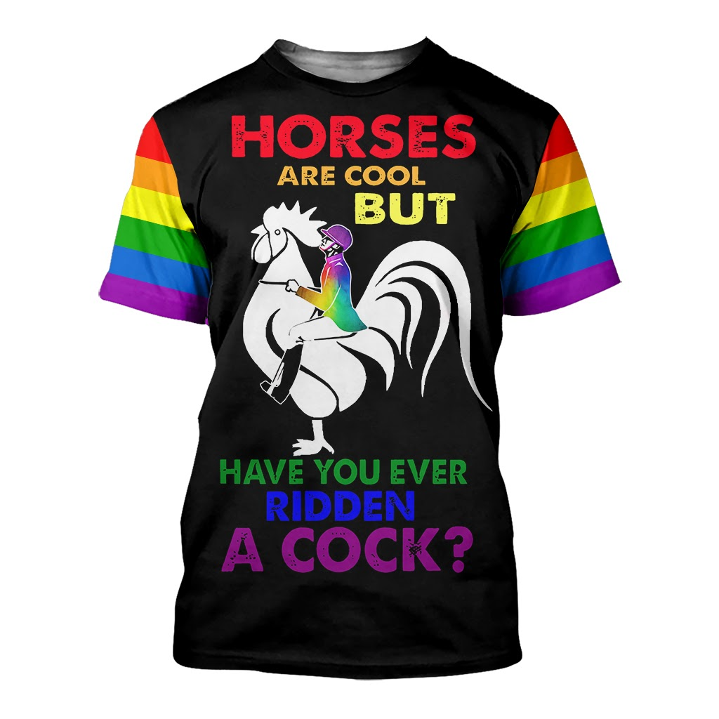 Funny Gay Pride Shirt/ Ridden A Cock Rainbow Shirt/ Gift For Pride Month