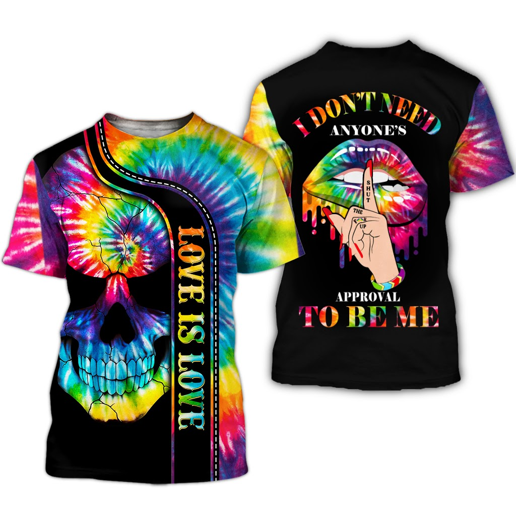 Skull Pride Shirt For Pride Month/ I Don''t Need Anyone Apprival To Be Me/ Pride Shirt Men/ LGBT Shirt