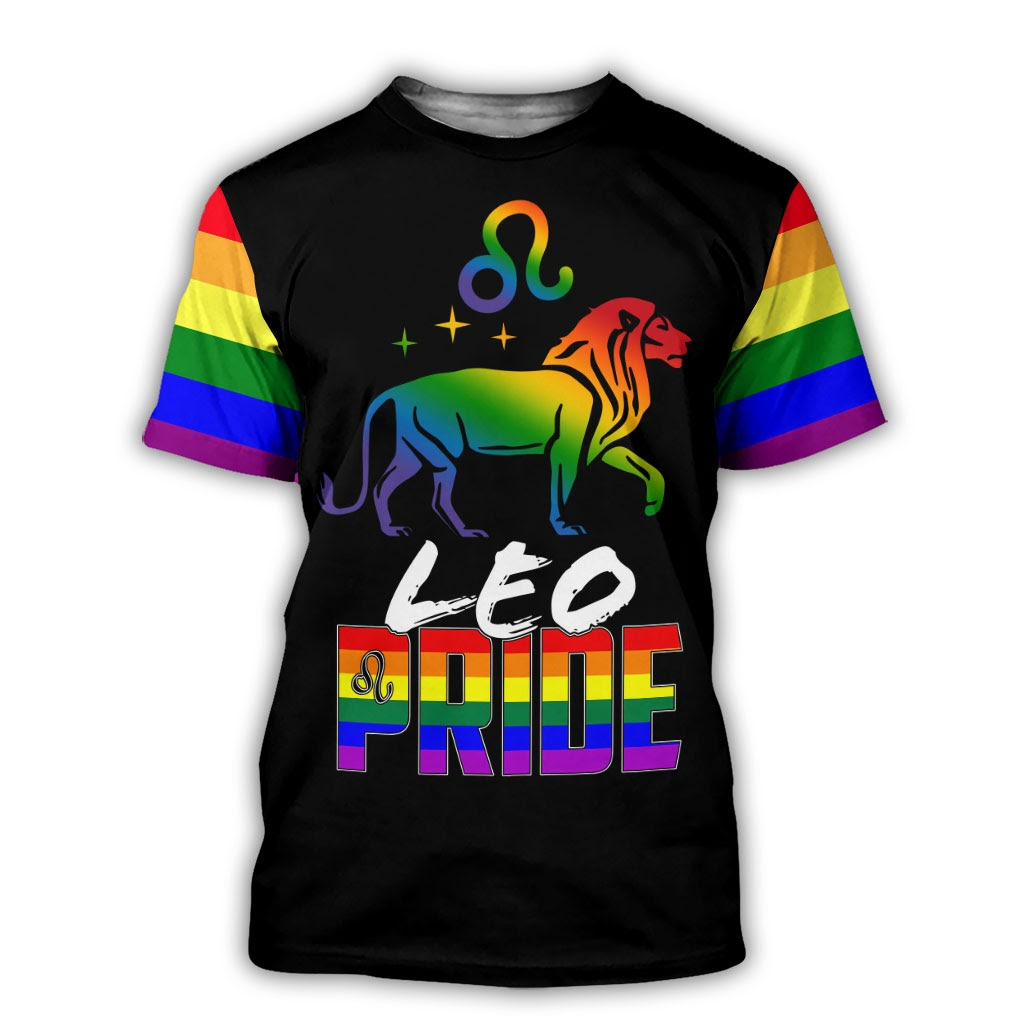 Leo Pride Shirts/ Lion Shirt For Pride Month/ Pride Leo Tee Shirts