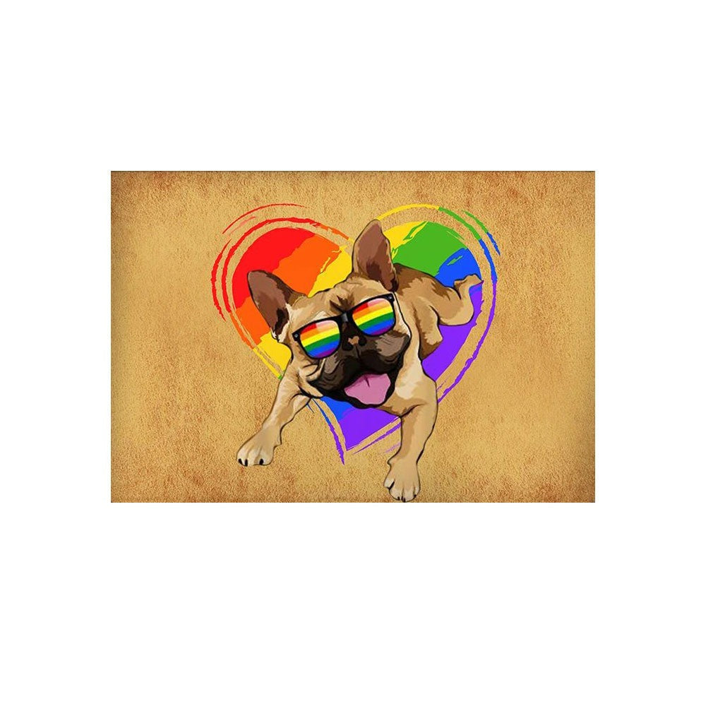 Lgbt Pride Doormat/ Cute Gay Pride Dog Lgbt Home Doormat