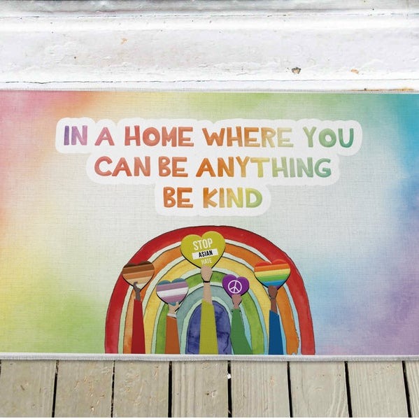Lgbt Pride Demisexual Doormat/ Lbgt Family Welcome Home Doormat/ Pride Mat