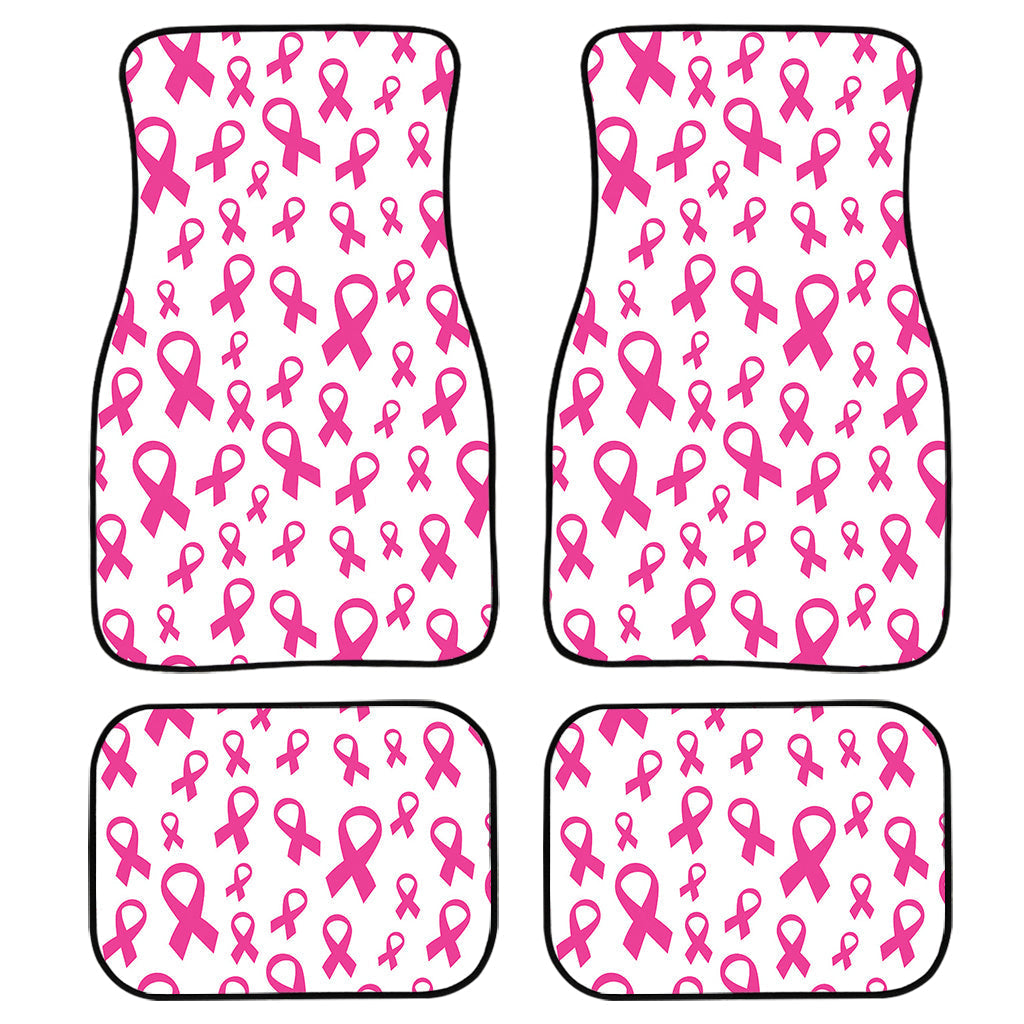 Little Breast Cancer Ribbon Print Front And Back Car Floor Mats/ Front Car Mat
