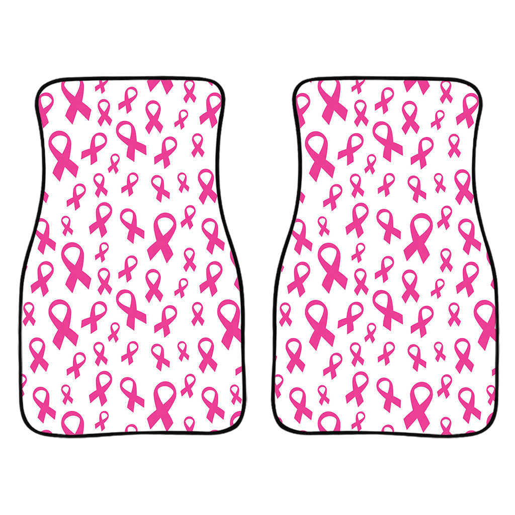 Little Breast Cancer Ribbon Print Front And Back Car Floor Mats/ Front Car Mat