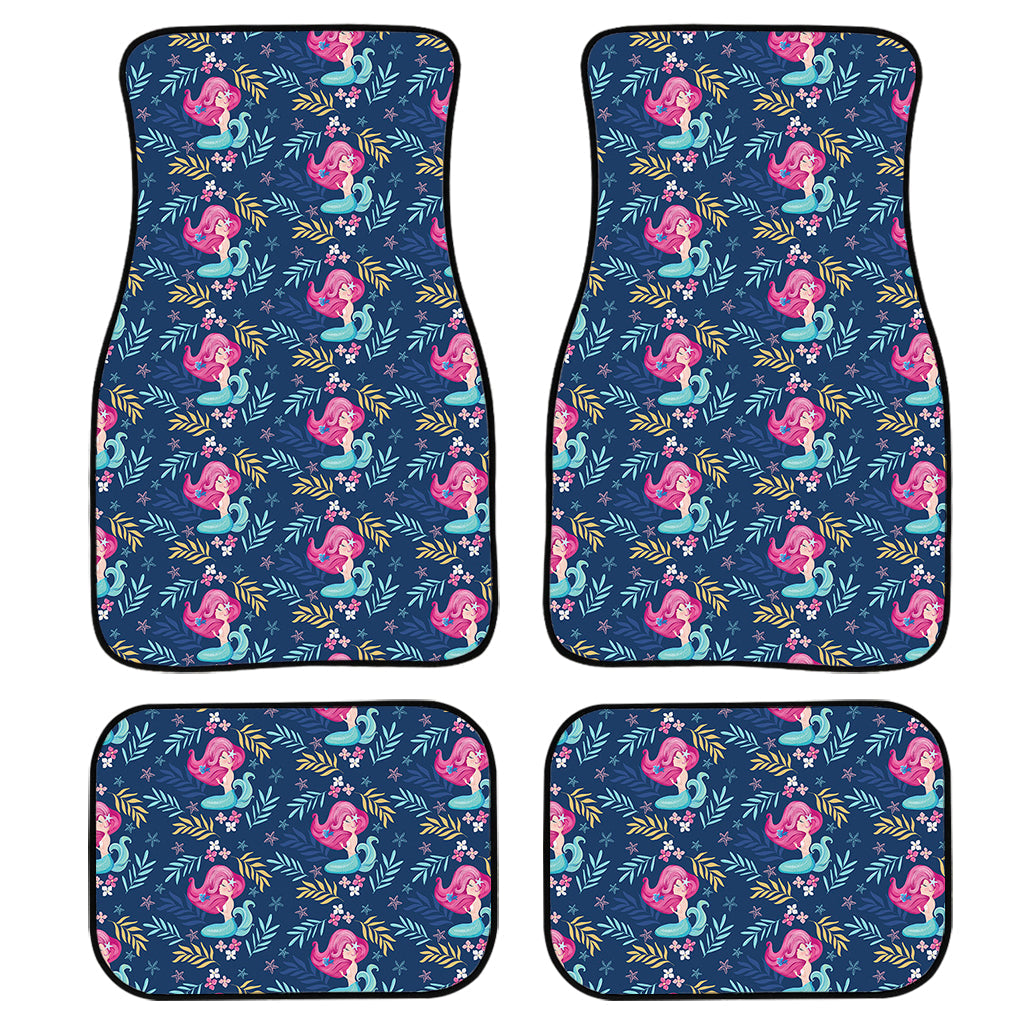 Little Cute Mermaid Pattern Print Front And Back Car Floor Mats/ Front Car Mat