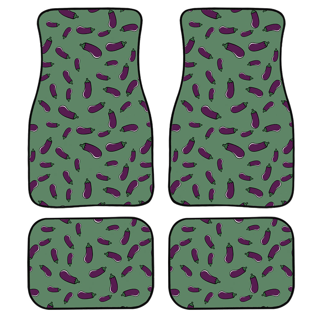 Little Purple Eggplant Pattern Print Front And Back Car Floor Mats/ Front Car Mat