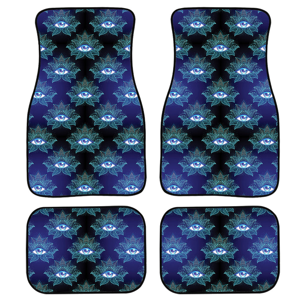 Lotus Eye Of Providence Pattern Print Front And Back Car Floor Mats/ Front Car Mat
