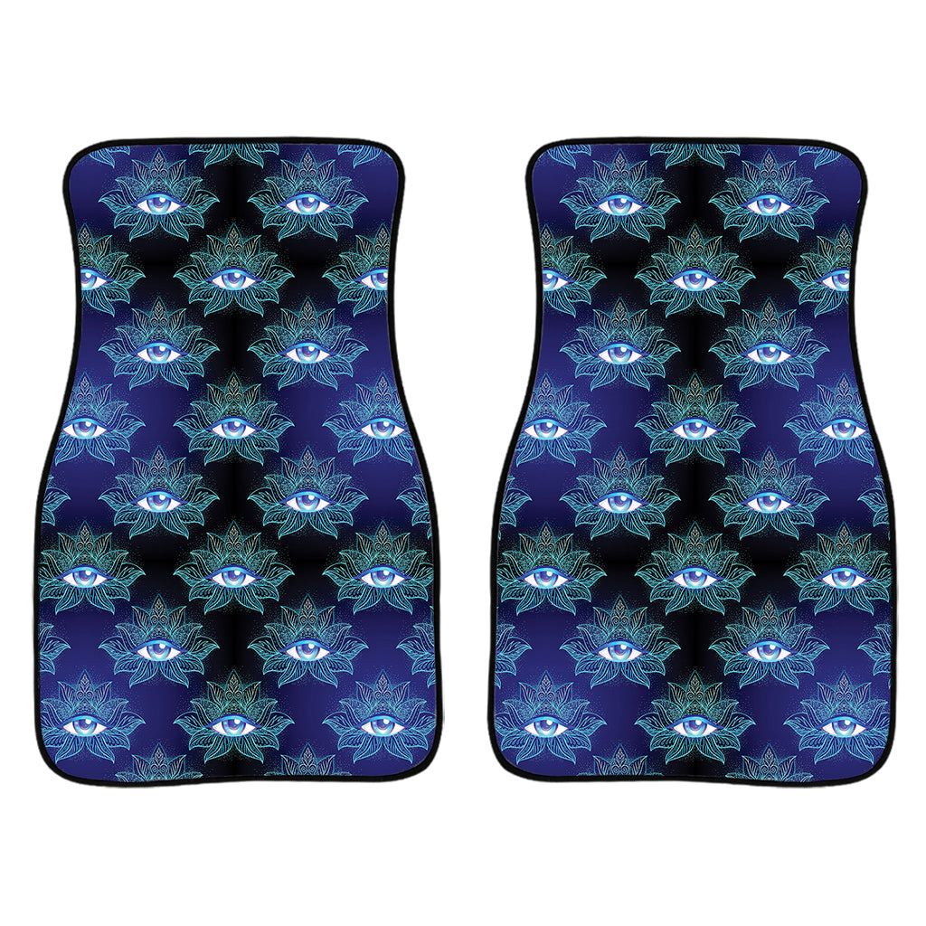 Lotus Eye Of Providence Pattern Print Front And Back Car Floor Mats/ Front Car Mat
