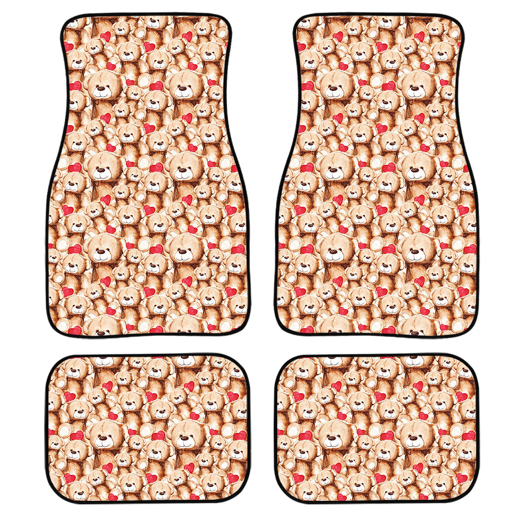 Lovely Teddy Bear Pattern Print Front And Back Car Floor Mats/ Front Car Mat
