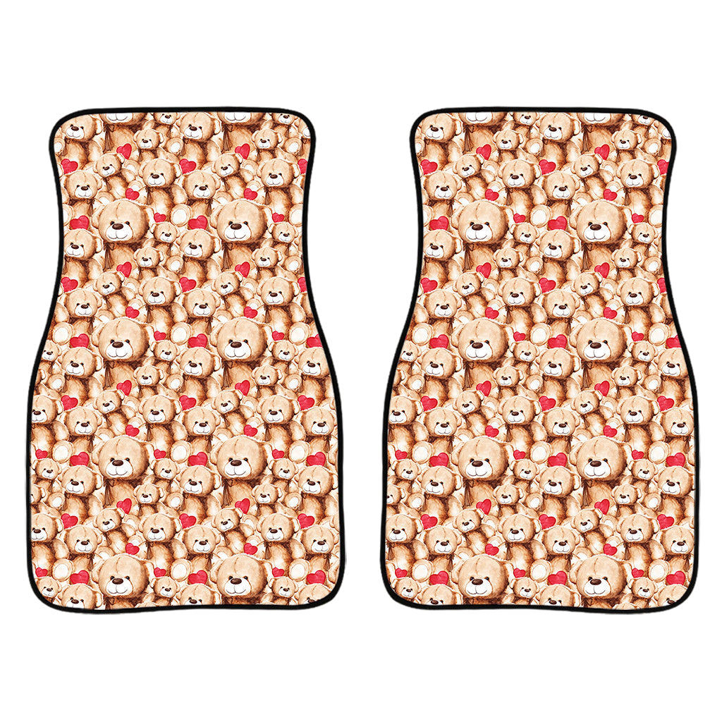 Lovely Teddy Bear Pattern Print Front And Back Car Floor Mats/ Front Car Mat