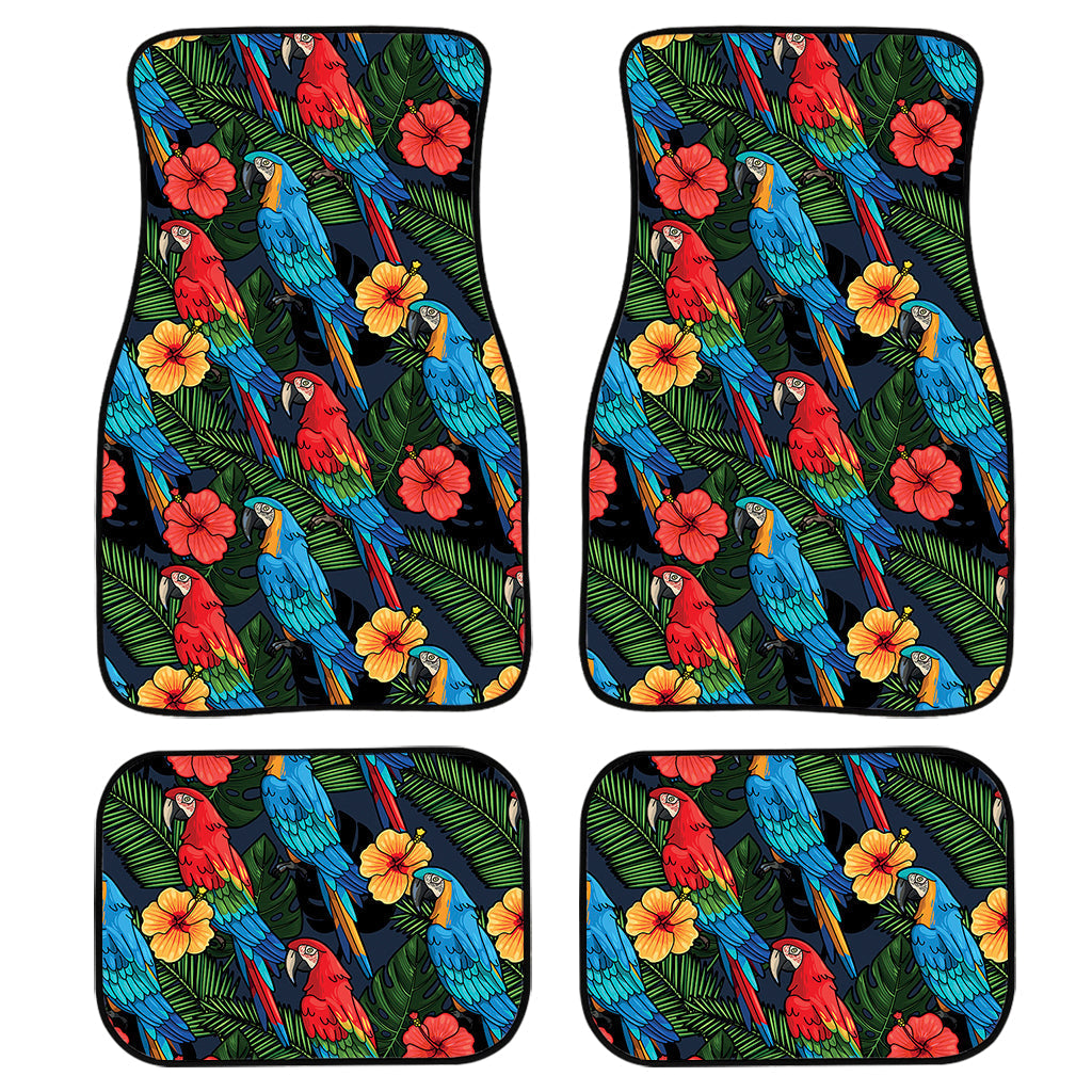 Macaw Parrot Pattern Print Front And Back Car Floor Mats/ Front Car Mat