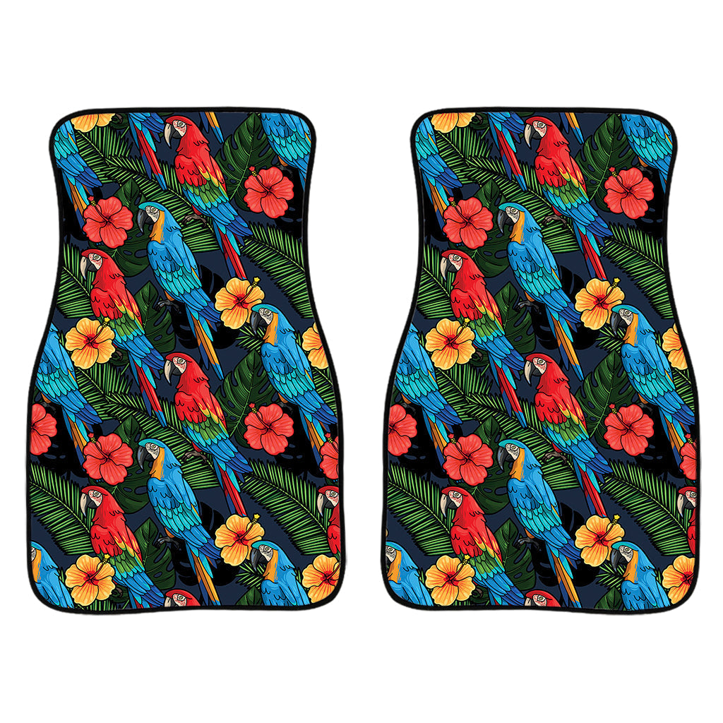 Macaw Parrot Pattern Print Front And Back Car Floor Mats/ Front Car Mat