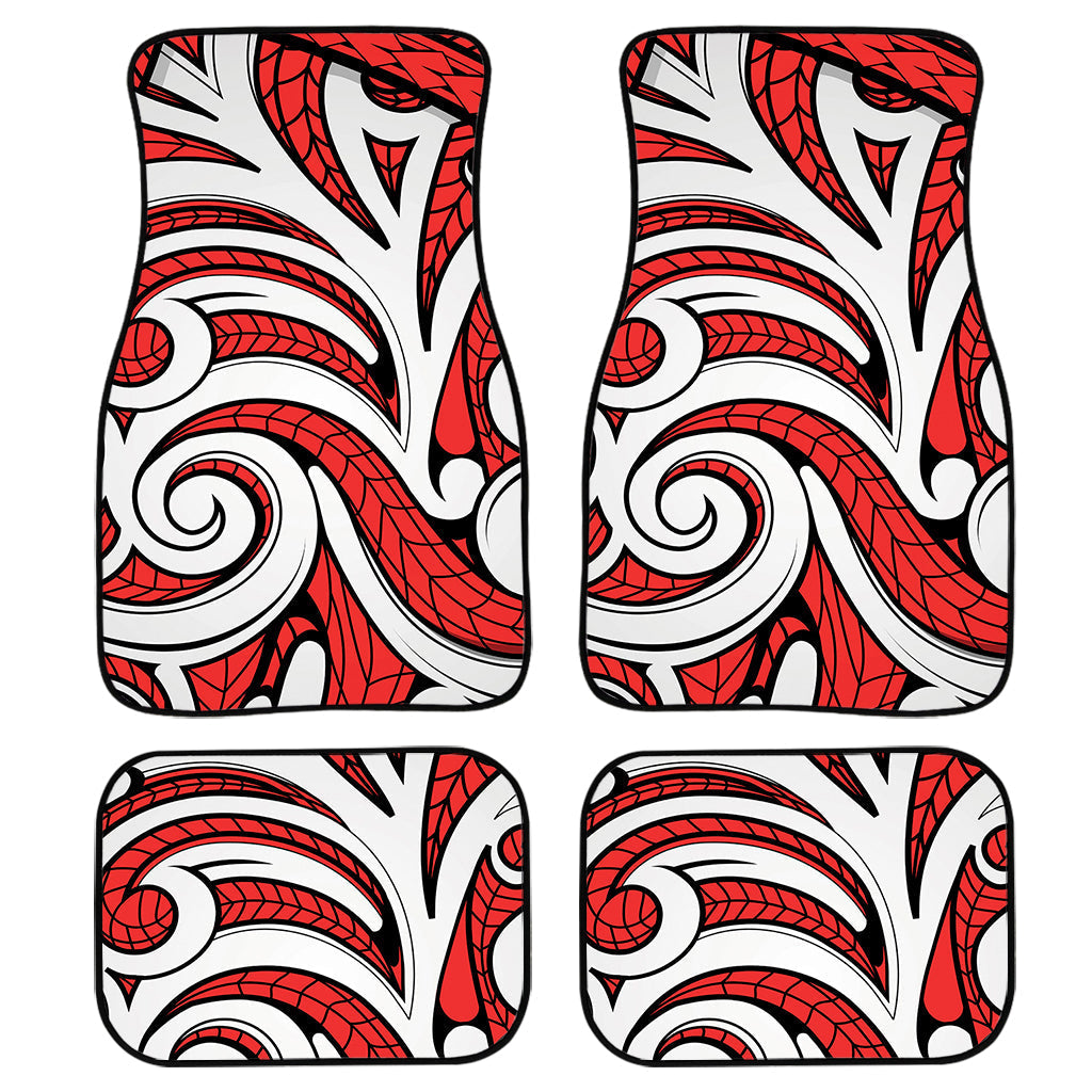 Maori Kowhaiwhai Tribal Polynesian Print Front And Back Car Floor Mats/ Front Car Mat