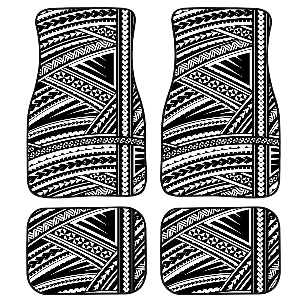 Maori Polynesian Tribal Tattoo Print Front And Back Car Floor Mats/ Front Car Mat