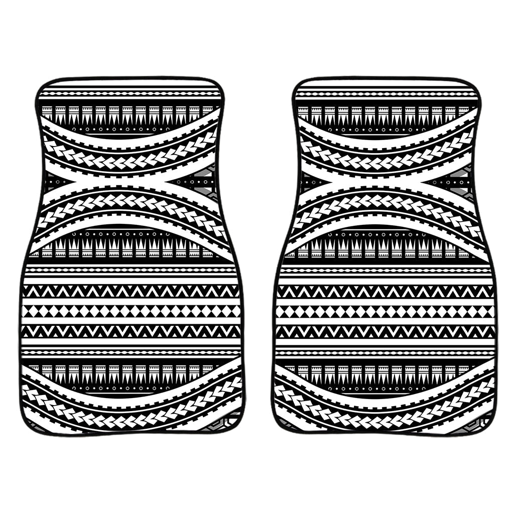 Maori Tattoo Polynesian Tribal Print Front And Back Car Floor Mats/ Front Car Mat