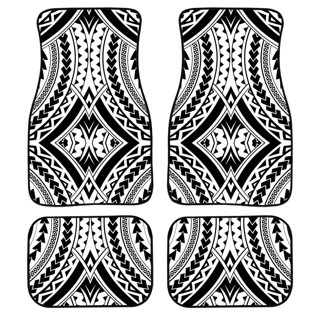 Maori Tribal Polynesian Tattoo Print Front And Back Car Floor Mats/ Front Car Mat