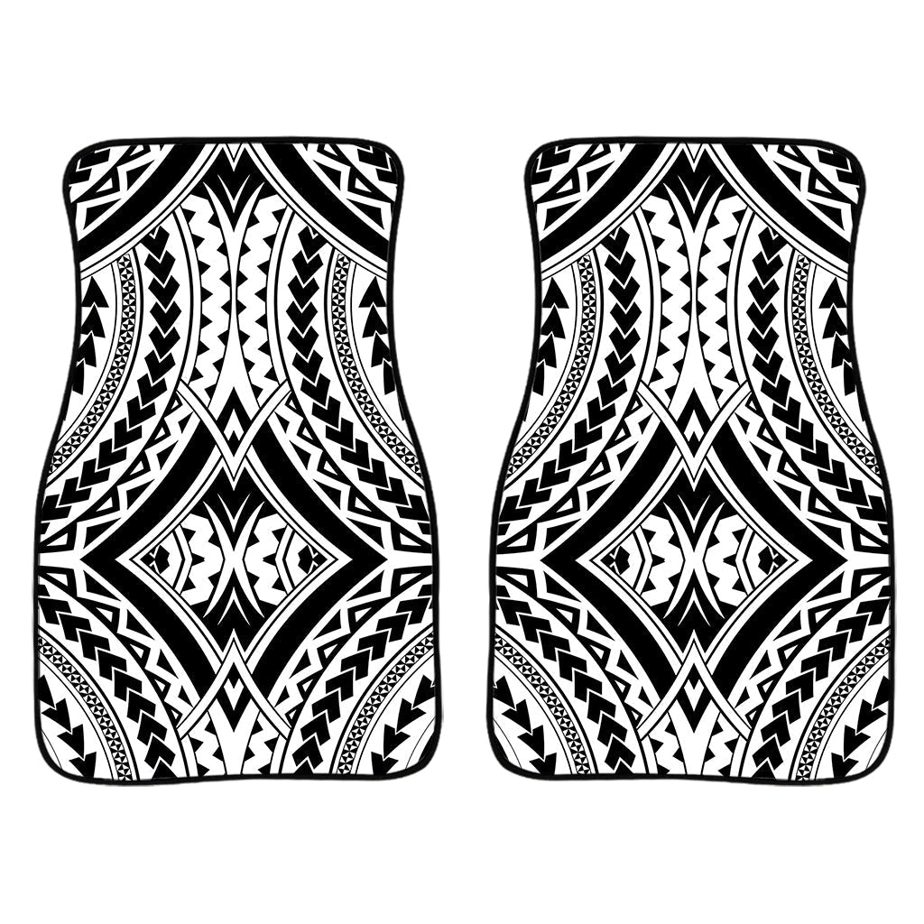 Maori Tribal Polynesian Tattoo Print Front And Back Car Floor Mats/ Front Car Mat