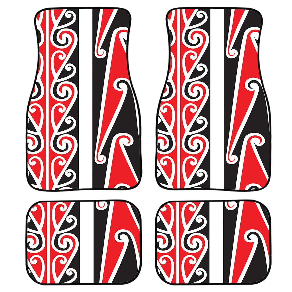 Maori Tribal Print Front And Back Car Floor Mats/ Front Car Mat