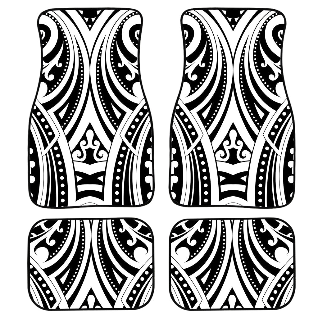 Maori Tribal Tattoo Pattern Print Front And Back Car Floor Mats/ Front Car Mat