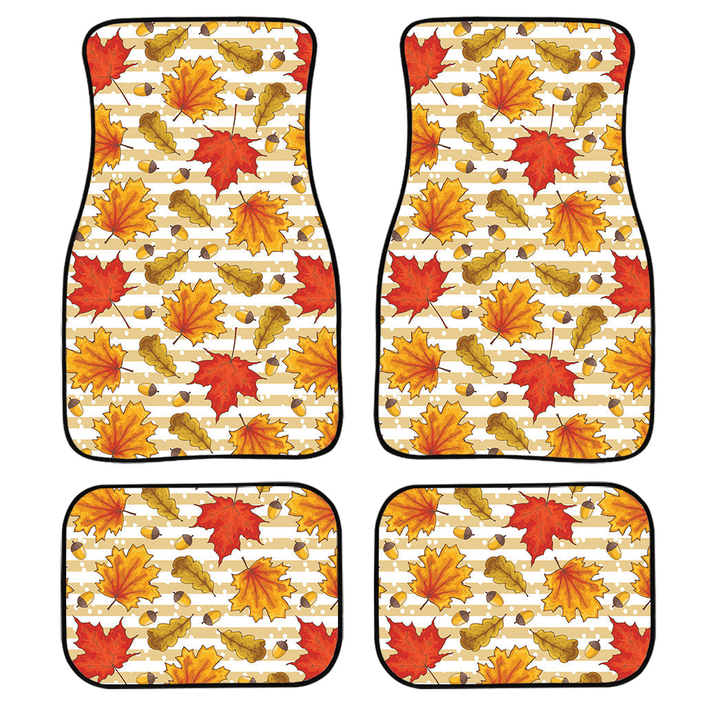 Maple And Oak Pattern Print Front And Back Car Floor Mats/ Front Car Mat
