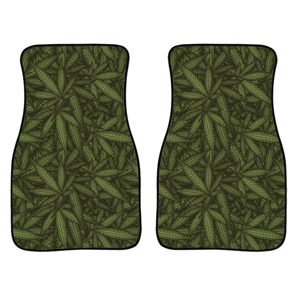 Marijuana Leaf Pattern Print Front And Back Car Floor Mats/ Front Car Mat