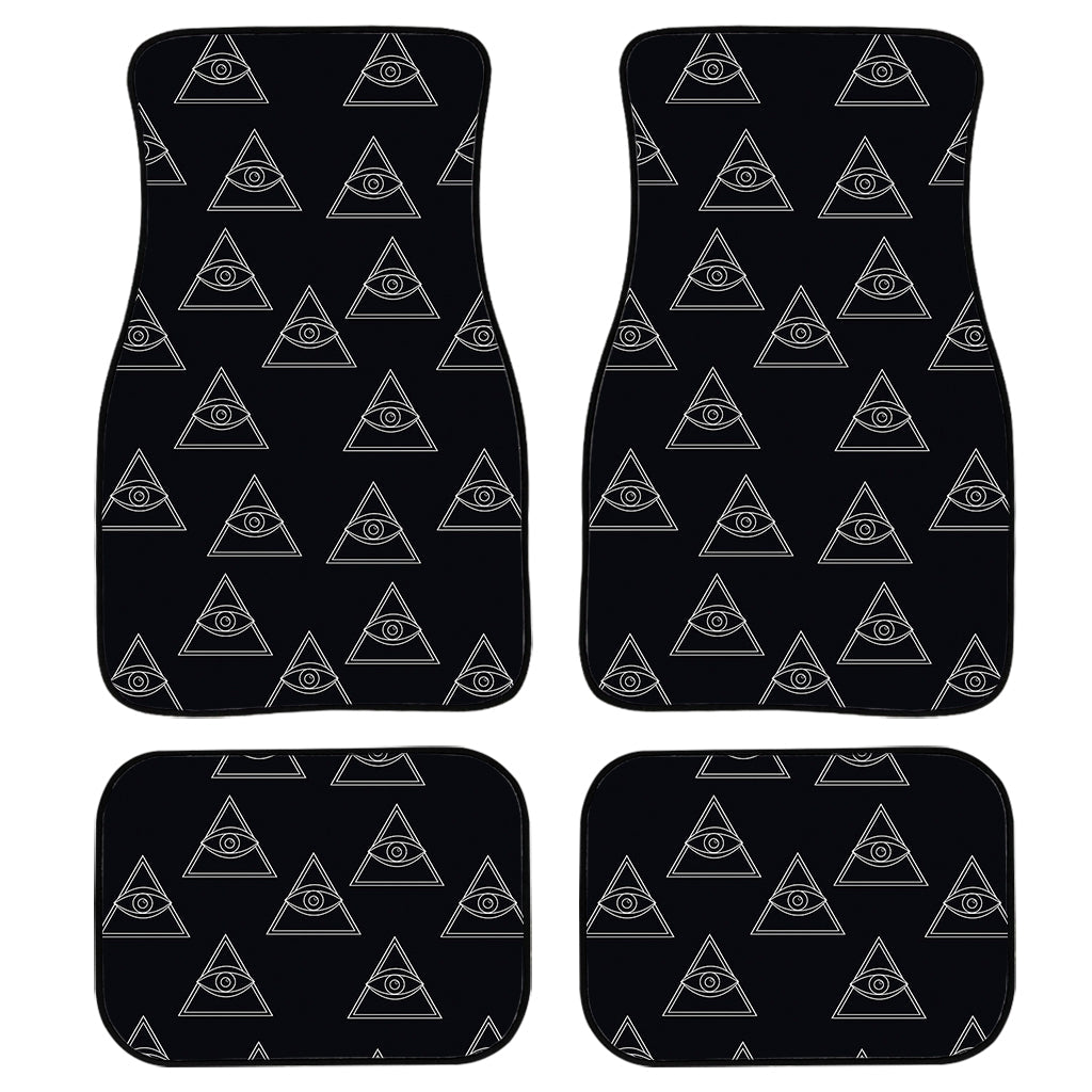 Masonic Eye Pattern Print Front And Back Car Floor Mats/ Front Car Mat