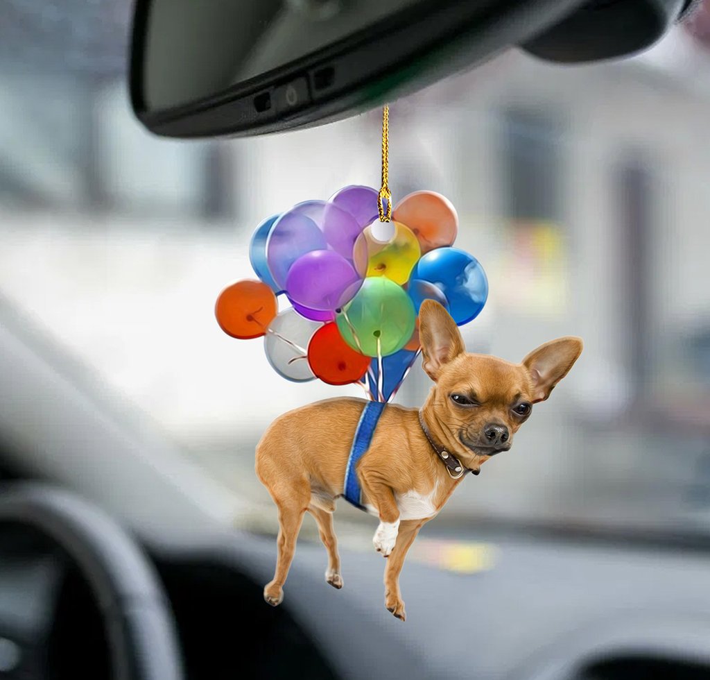 Chihuahua Dog Fly With Bubbles Car Hanging Ornament Dog Ornament Coolspod