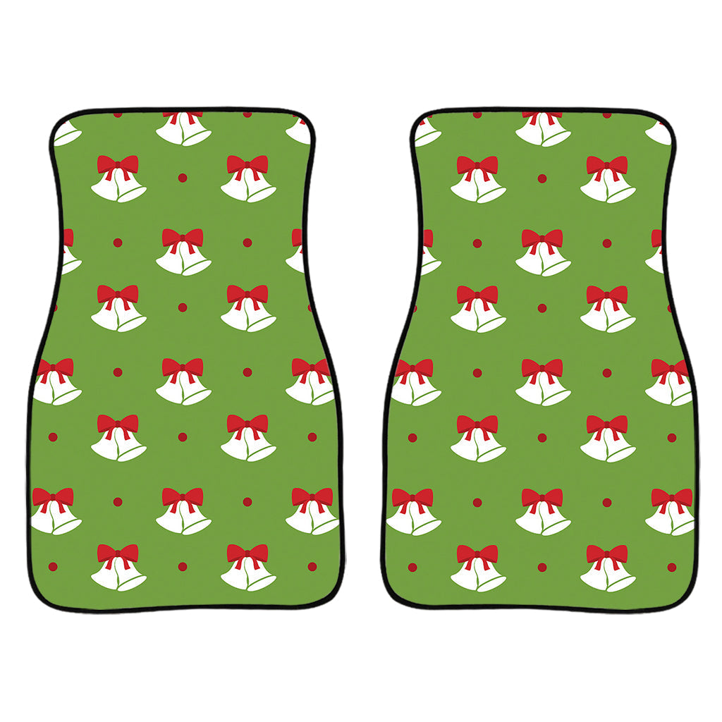 Merry Christmas Bells Pattern Print Front And Back Car Floor Mats/ Front Car Mat