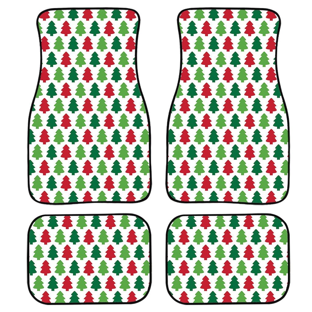 Merry Christmas Tree Pattern Print Front And Back Car Floor Mats/ Front Car Mat