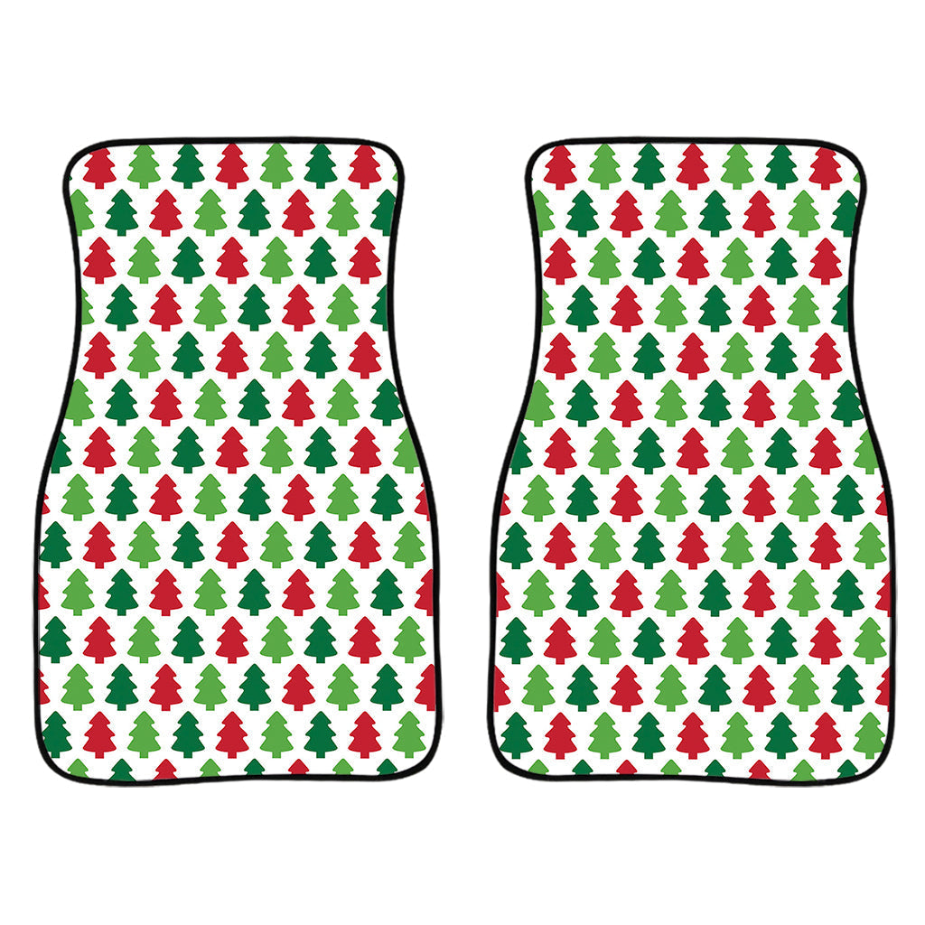 Merry Christmas Tree Pattern Print Front And Back Car Floor Mats/ Front Car Mat