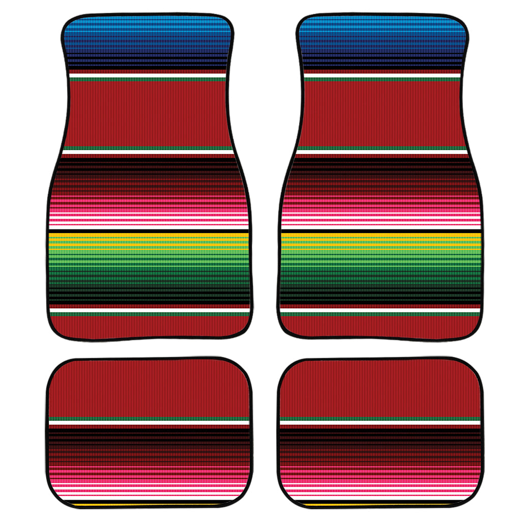 Mexican Serape Blanket Pattern Print Front And Back Car Floor Mats/ Front Car Mat