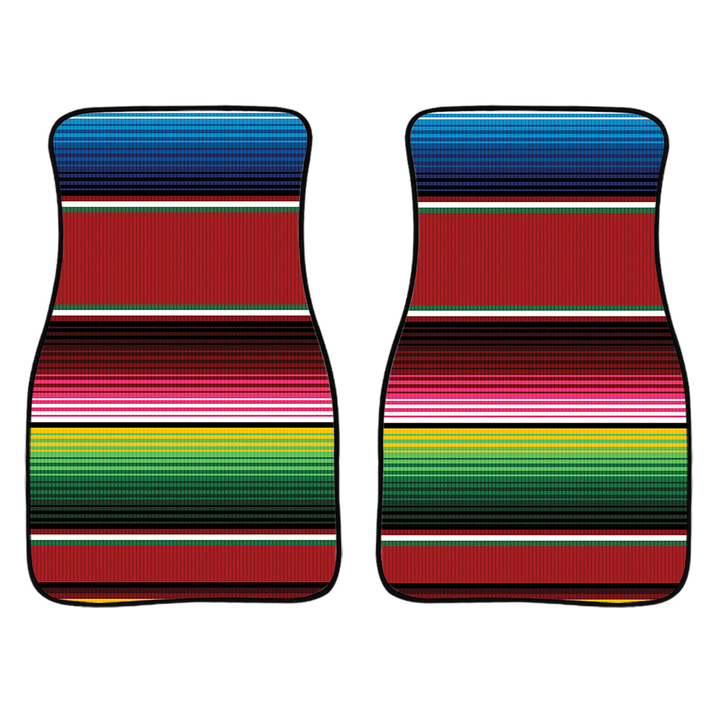 Mexican Serape Blanket Pattern Print Front And Back Car Floor Mats/ Front Car Mat