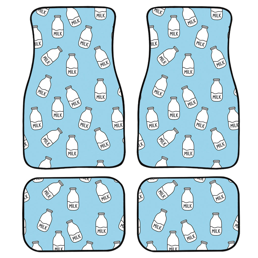 Milk Bottle Cartoon Pattern Print Front And Back Car Floor Mats/ Front Car Mat